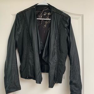 Blank NYC studded leather jacket.